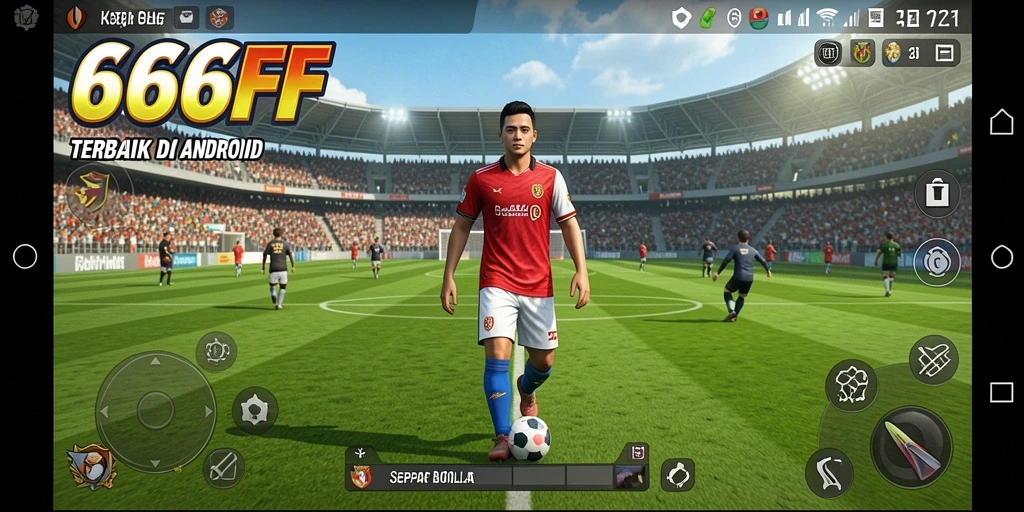 Gameplay menarik 666FF dengan aksi sepak bola mendebarkan.