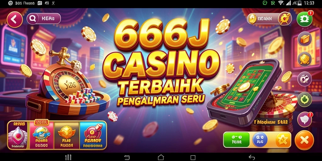 Tampilan gameplay menarik dari aplikasi Kasino 666J.