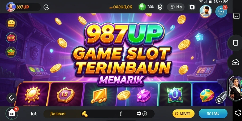Menampilkan gameplay seru di 987UP dengan berbagai mesin slot.