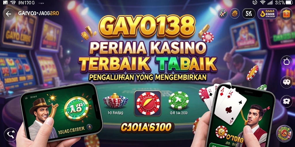 Gameplay seru dan mendebarkan di GAYO138 yang menggambarkan dunia kasino.