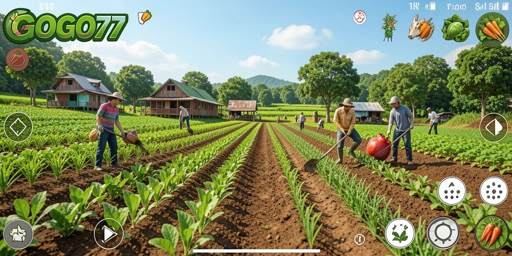 Tampilan gameplay seru dan warna-warni dari GOGO77.