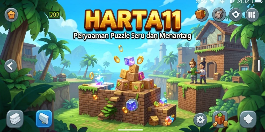 Tampilan gameplay HARTA11 dengan tantangan Puzzle yang menarik.