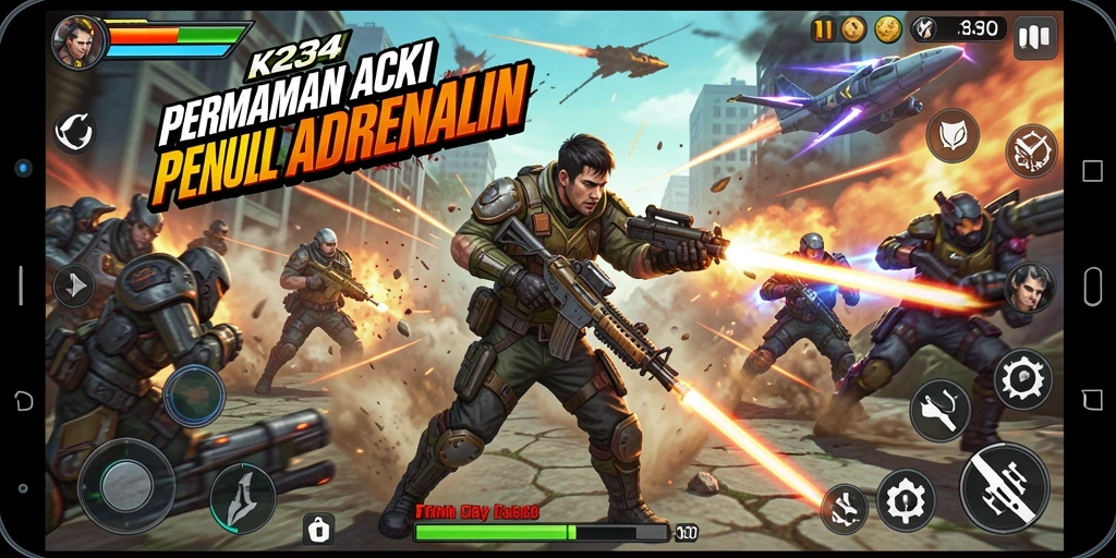 Tampilan gameplay K234 yang mendebarkan dan penuh aksi.