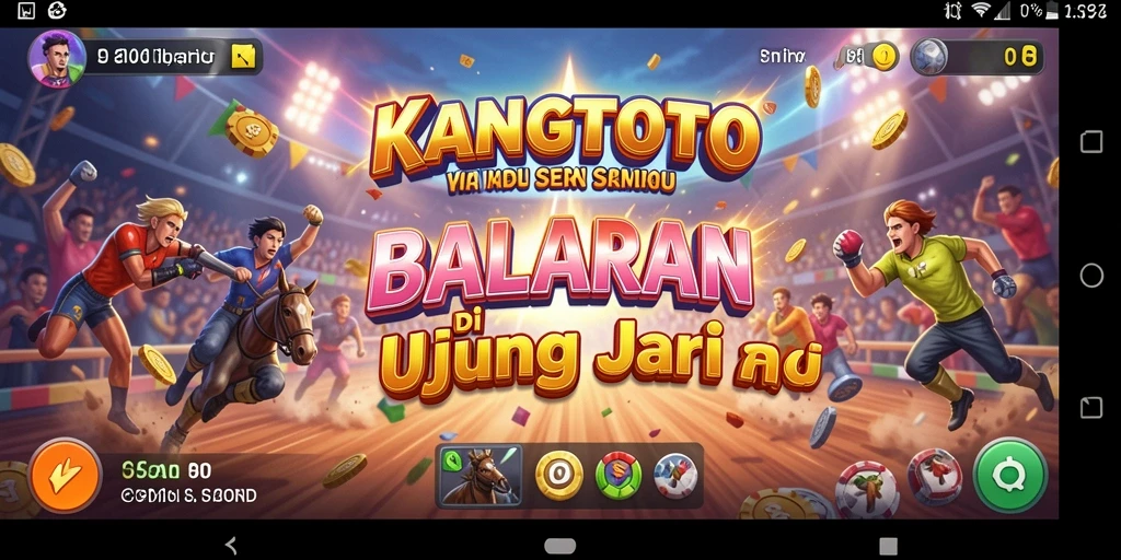 Tampilan gameplay KANGTOTO yang penuh aksi balapan.