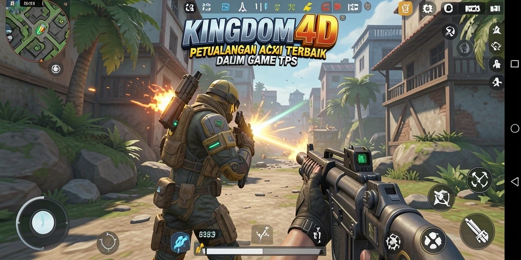Screenshot KINGDOM4D yang menampilkan aksi perang seru.