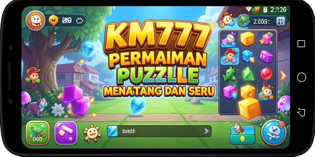 Tangkapan layar game KM777 memperlihatkan gameplay Puzzle yang menantang.