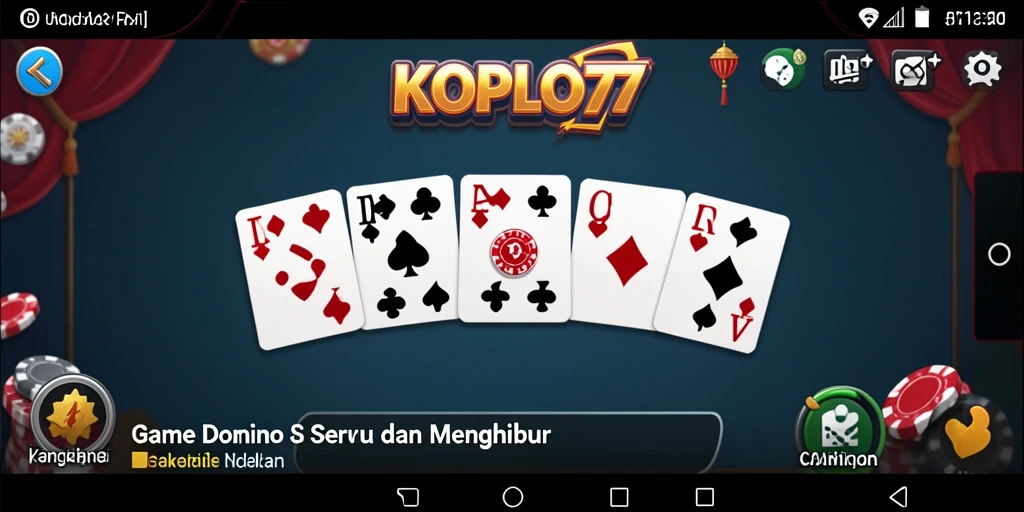 Screenshot gameplay KOPLO77 yang menampilkan keseruan bermain Domino.