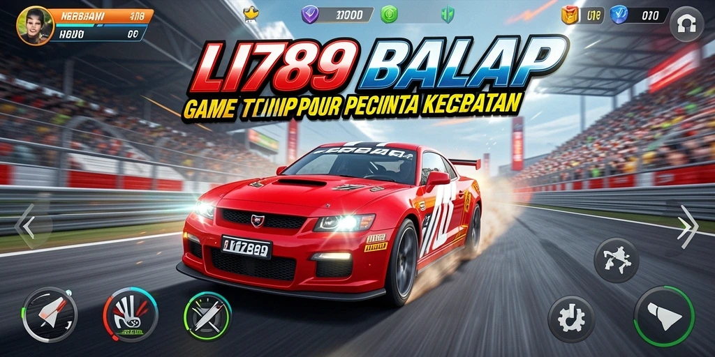 Tampilan gameplay LI789 yang memukau dan penuh aksi balapan.