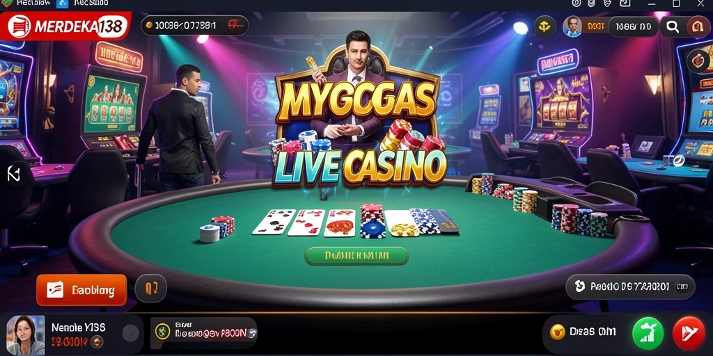 Screenshot gameplay MERDEKA138 menampilkan dealer dan pemain di meja roulette.