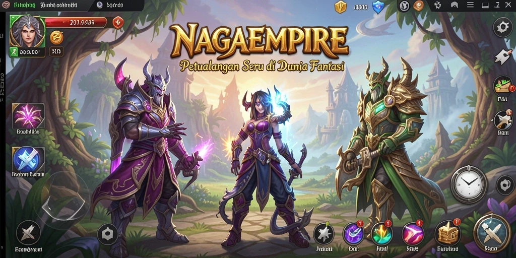 Gameplay NAGAEMPIRE yang memukau dan penuh aksi.