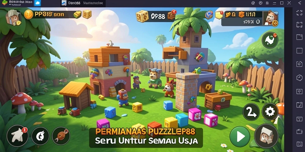 Screenshot utama PP88 menampilkan gameplay puzzle yang menantang.