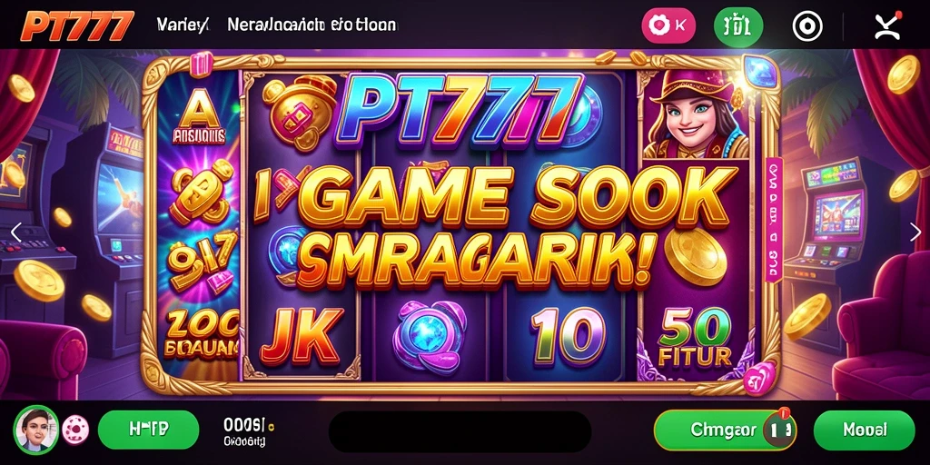 Gameplay PT777 yang seru dan menantang dalam genre Slot.