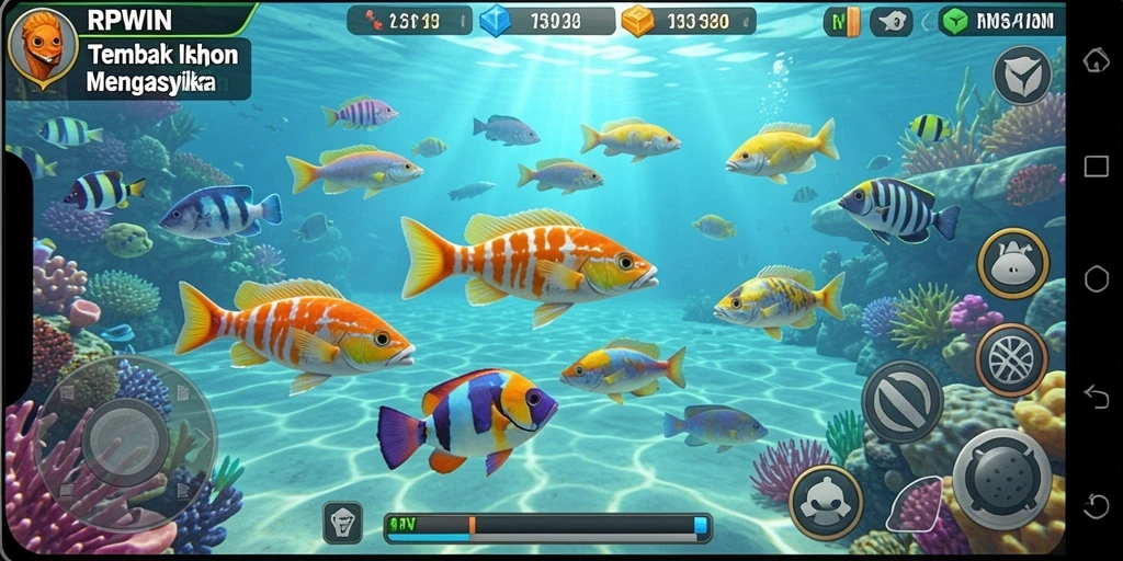 Tangkapan layar gameplay Tembak Ikan yang menampilkan momen seru saat bermain RPWIN.