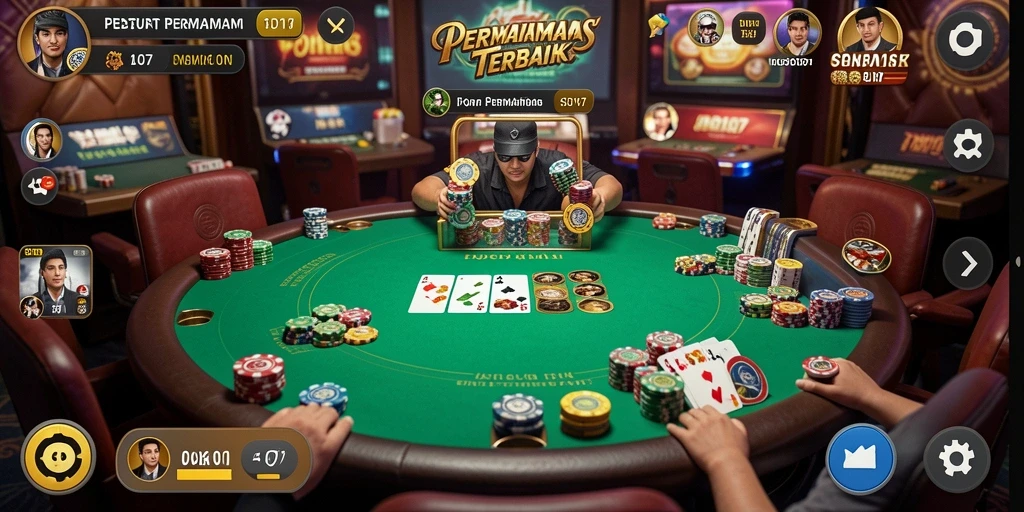 Tampilan gameplay SD107 yang seru dan interaktif saat bermain Poker.